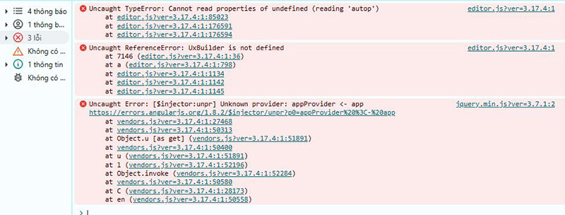 UX Builder trong Flatsome not Loading hoặc Not Showing hay Not Working